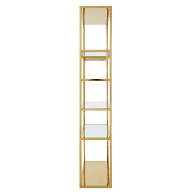 Piermount Gold Bar Shelf Unit With Glass Rack