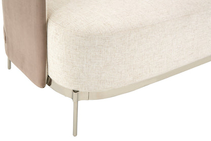 Piermount Ivory and Mink 2 Seater Sofa
