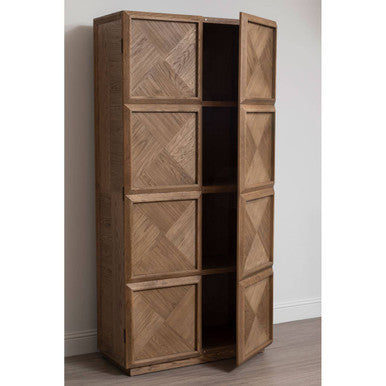 Salvar Natural Oak Wood Tall Cabinet