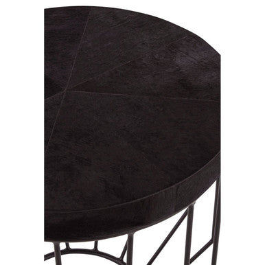 Kensington Townhouse Hair On Hide Top Round Side Table