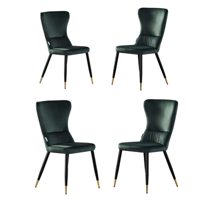 New York LUX Velvet Dining Chair with Metal Legs - Scandinavian Inspired