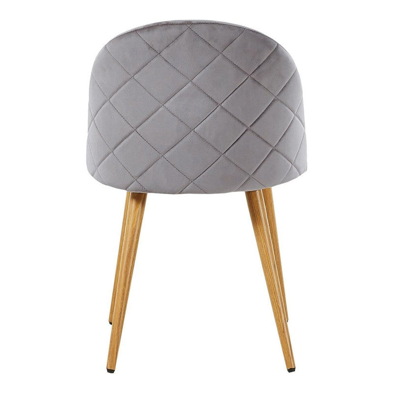 Lucia Halo Dining Set, a Table and Chairs Set of 4, White/Grey