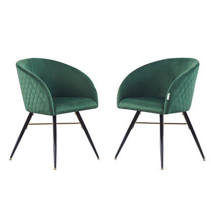 Vittorio LUX Velvet Dining Chair with Metal Legs - Perfect for Dining Room Living Room