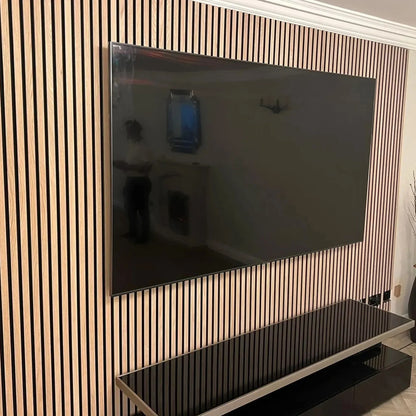 Acoustic Slatted Wall Panels 240 x 60cm - Light Oak
