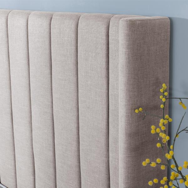 Aspen Stone Grey Boucle 5 FT King Storage Bed