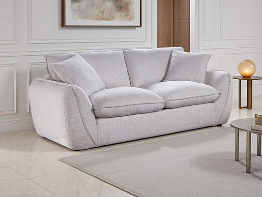 Plush Berlin Beige 2 Seater Sofa - Comfort & Modern Design