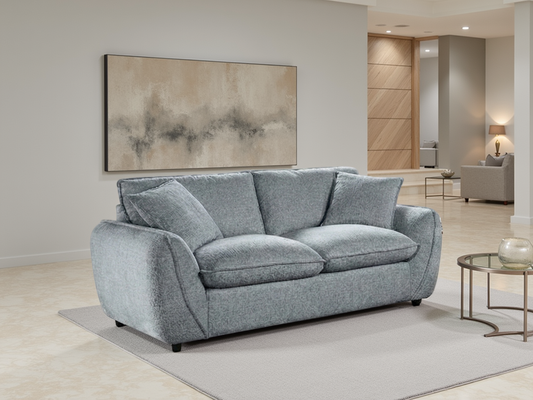 Stylish Berlin Grey 2-Seater Sofa: Plush Comfort, Contemporary Design for Homes