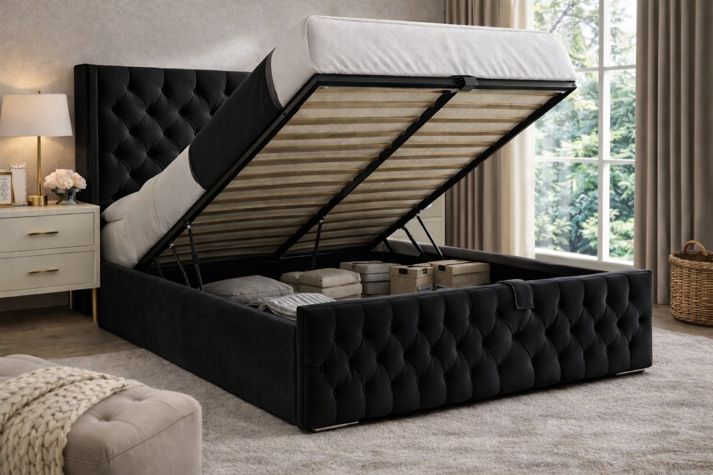 Wingback Chesterfield Luxury Bed