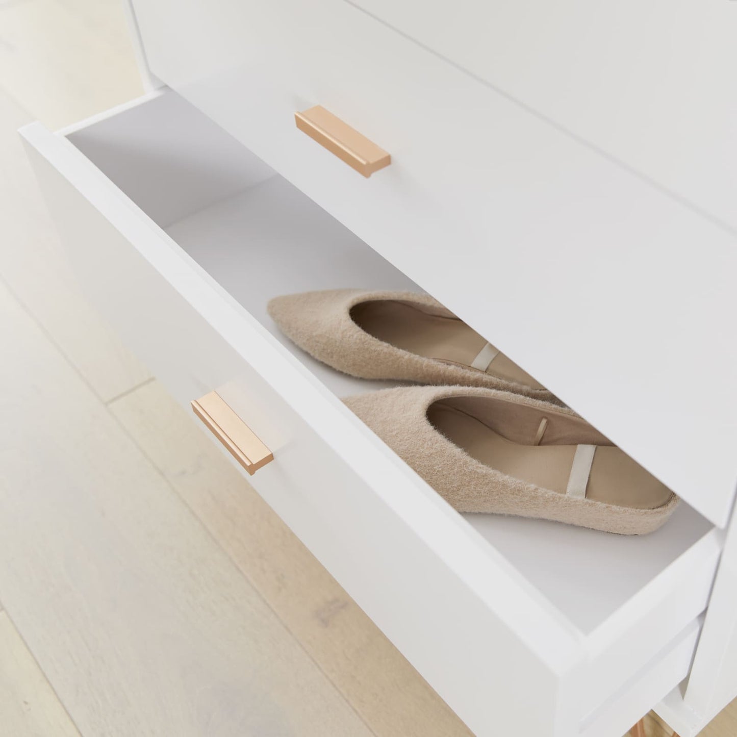 Monroe Solid Wood White Chest of 3 Drawers