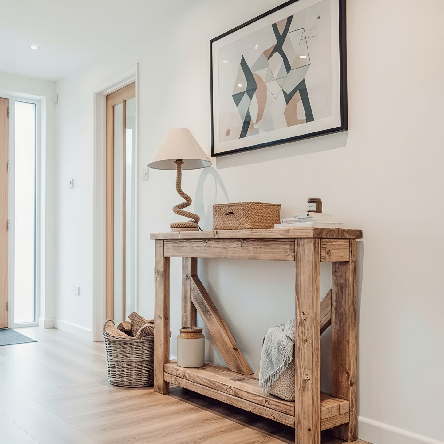 Cera Console Table With V Back