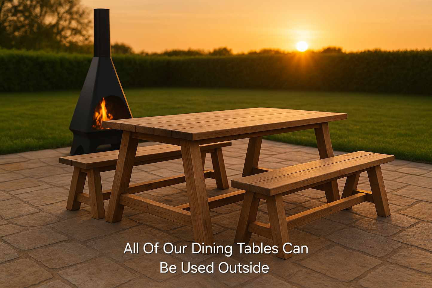 Farmhouse Dining Table With Bench