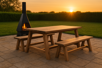 Farmhouse Dining Table With Bench