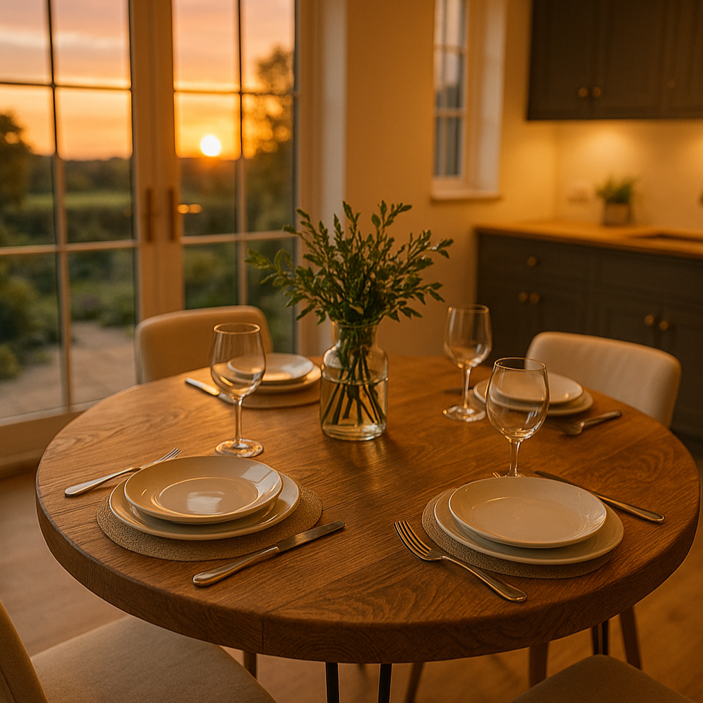 Round Solid Wood Tables With Hairpin Legs For Cafes and Restaurants Hospitality (Bulk Order)