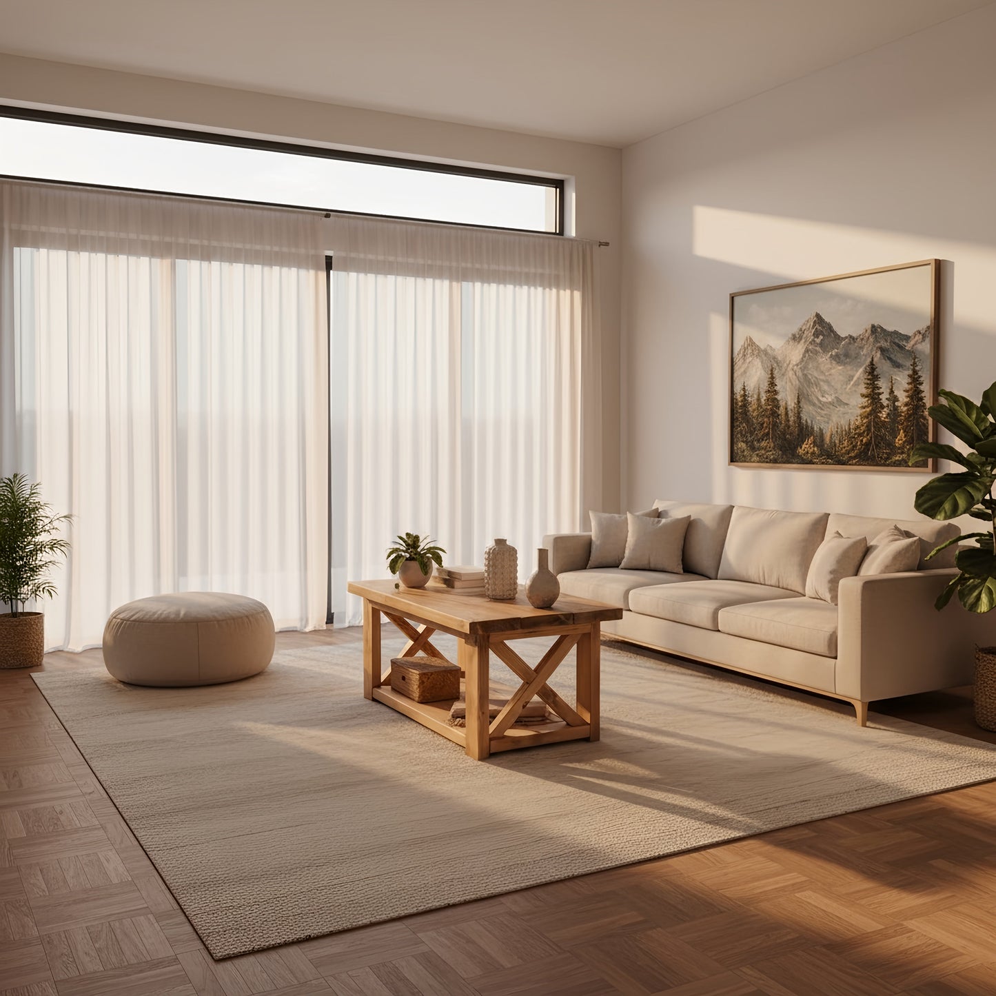 Farmhouse Coffee Table With Shelf