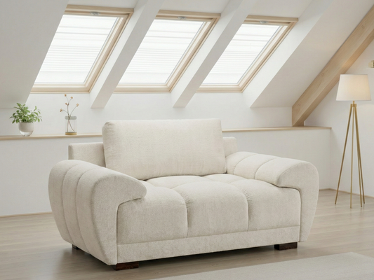 Azzuro Cream Armchair Sofa: Plush Comfort, Elegant Design, Cosy Lounging Chair