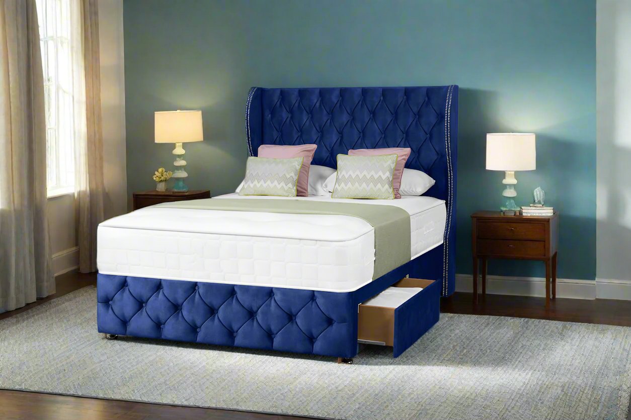 Monarch Wingback Divan Bed - Monarch Beds and Mattresses