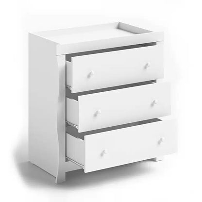 Little Acorns Traditional Sleigh Dresser - White