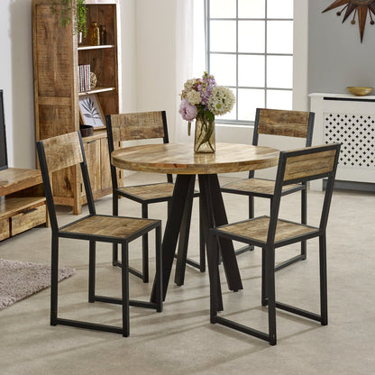 Merlin Mango Wooden 4 Seater Round Dining Table