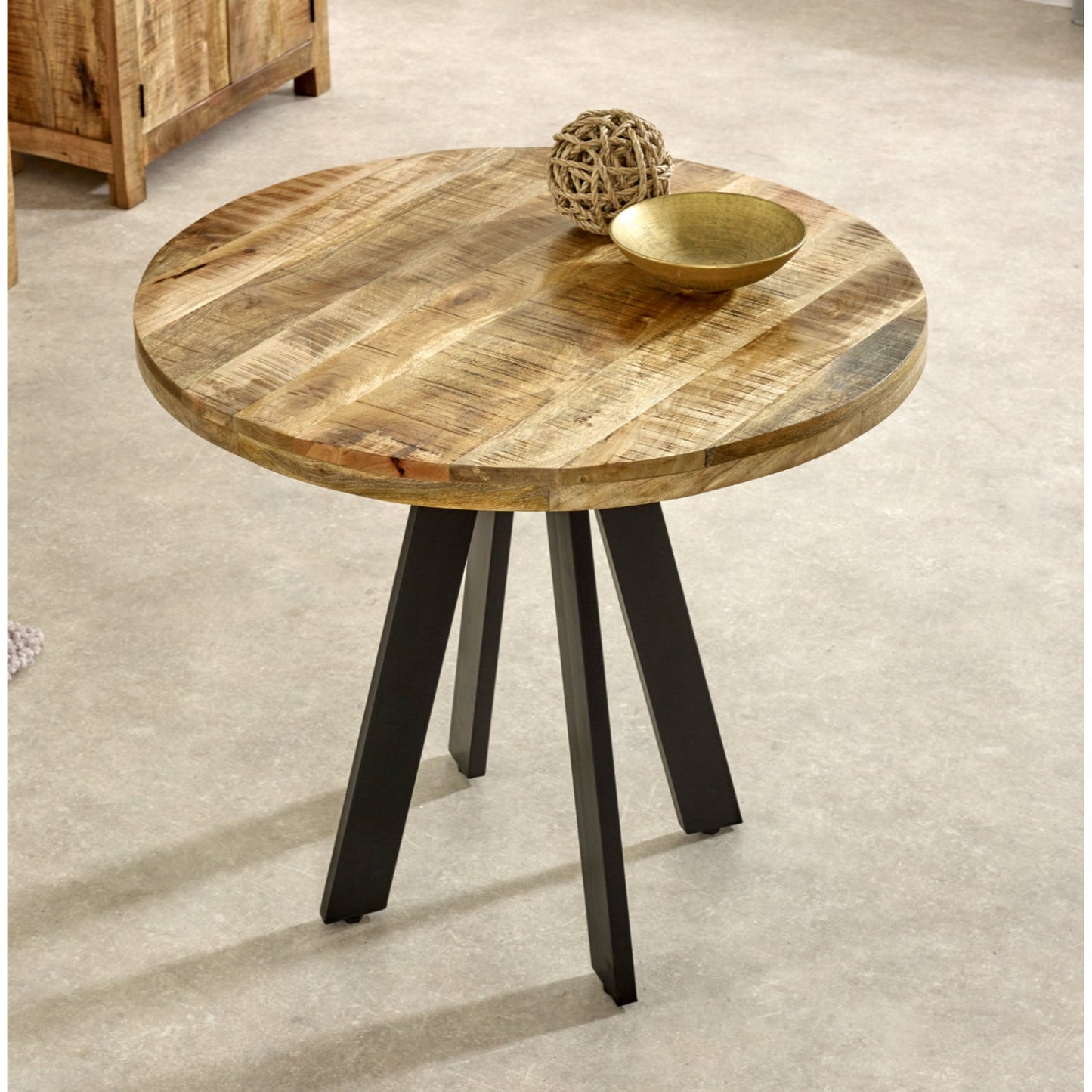 Merlin Mango Wooden 4 Seater Round Dining Table