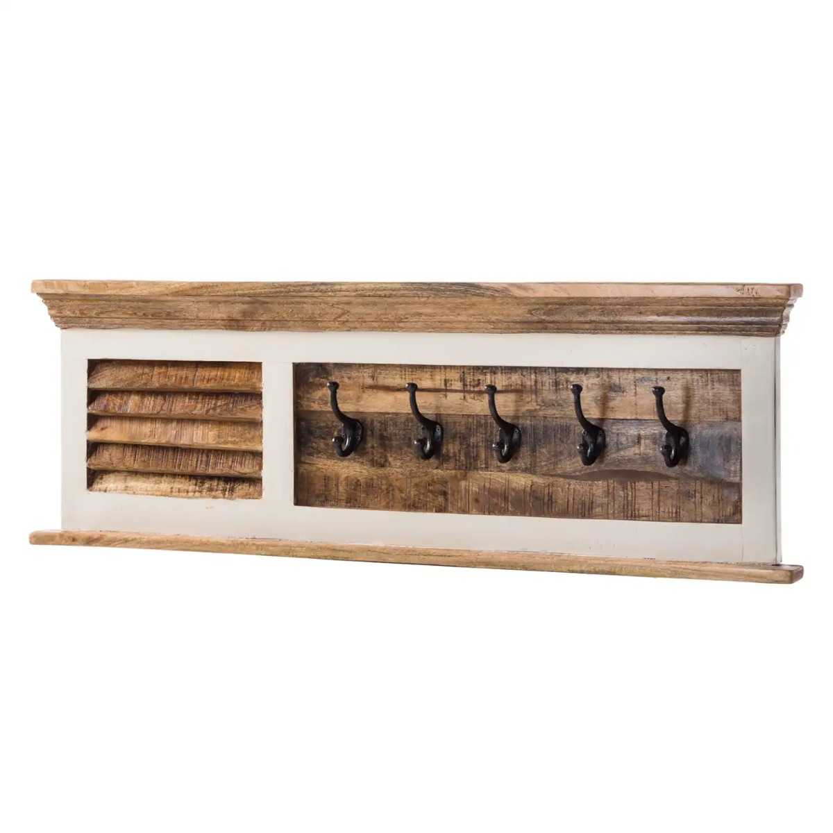 Bianco Wood Shoe Rack & Hanger Wall Hook Sets