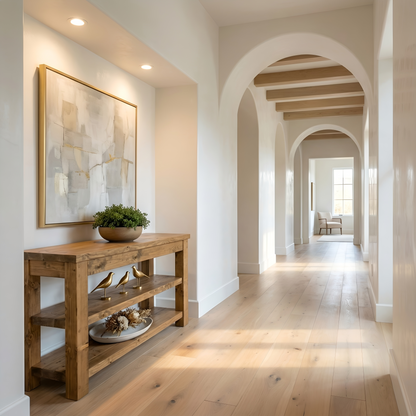 MIRA Solid Wood Console With Shelves