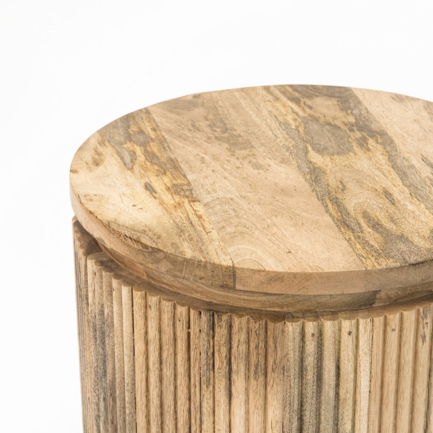 York Solid Wood Bedside Table with Metal Legs