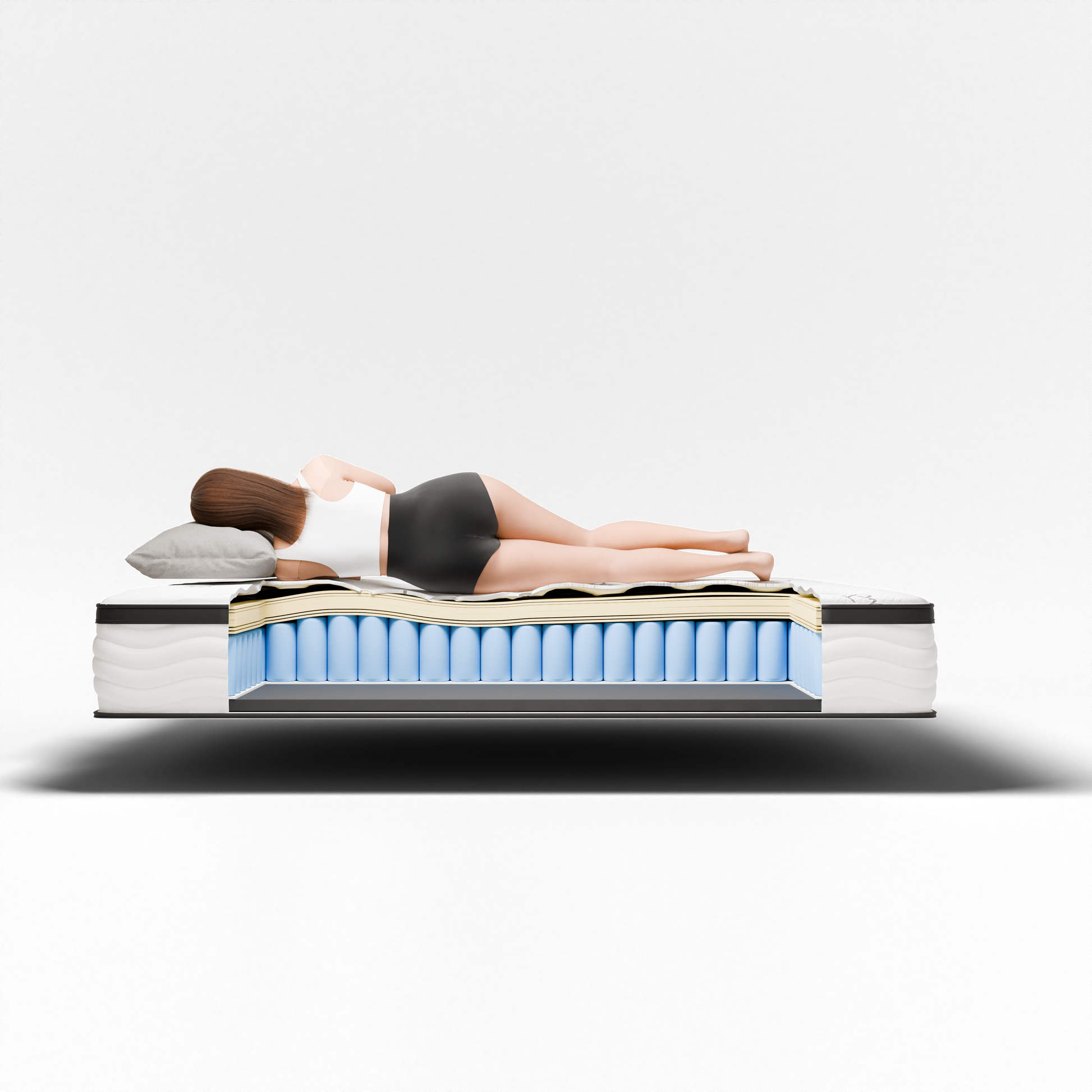 Prime 3000 Pocket Gel Mattress with reinforced edge support