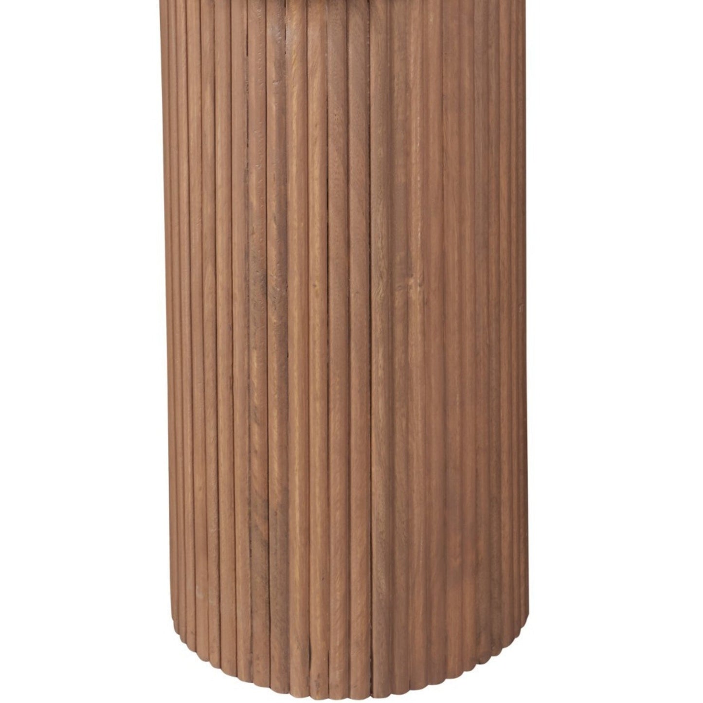 Bundi Natural Marble & Wood Pedestal 6-8 Seater Dining Table