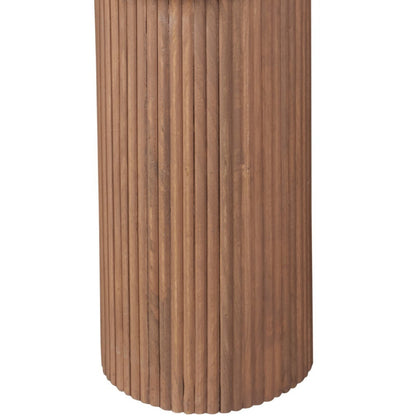 Bundi Natural Marble & Wood Pedestal 6-8 Seater Dining Table