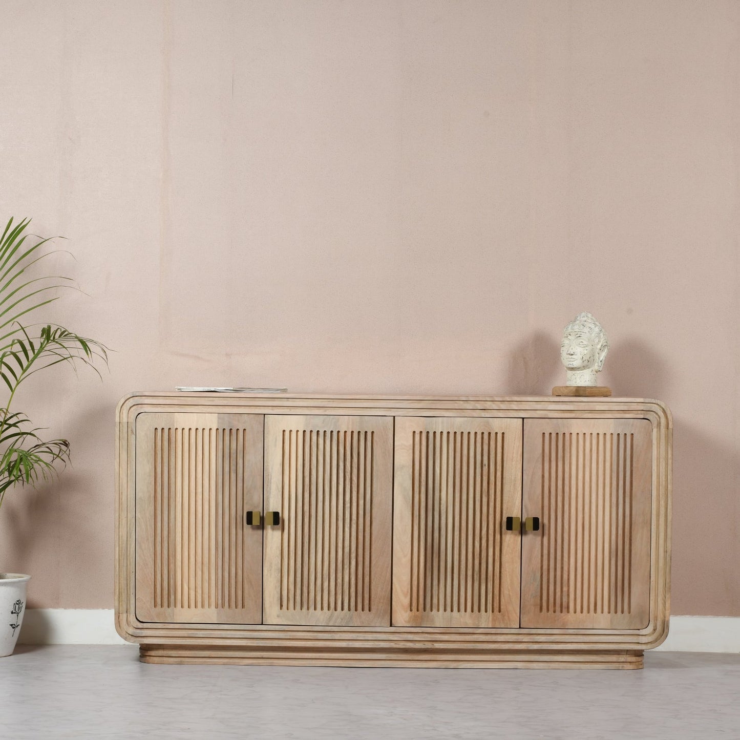 Preston Mango Wood 4 Doors Large Sideboard