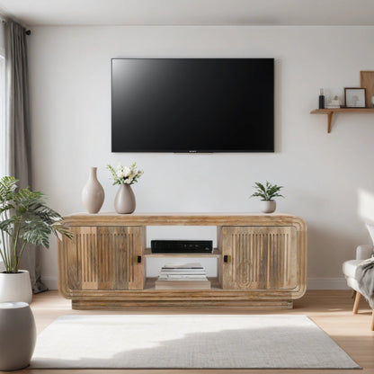 Preston Mango Wood 2 Doors TV Cabinet