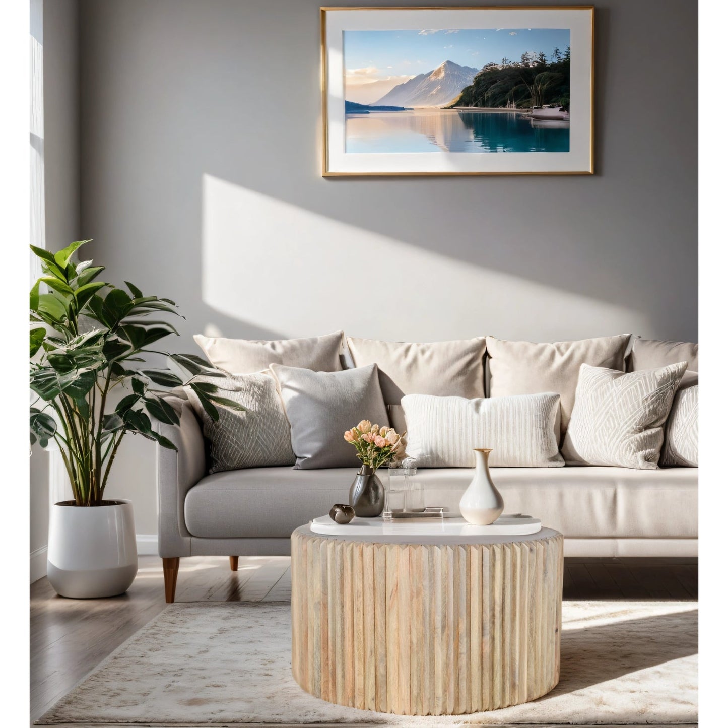 Preston Mango Wood Round Coffee Table