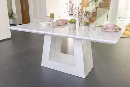 Monarch White Marble Table - 160 180 200