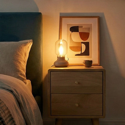 Scandinavian Light Oak Logan Narrow Bedside Table