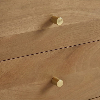 Scandinavian Light Walnut Logan Narrow Bedside Table