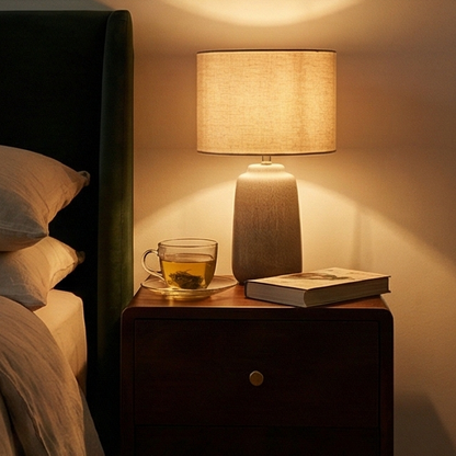 Scandinavian Walnut Logan Narrow Bedside Table