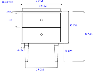 Mango Wood Oslo Bedside Table