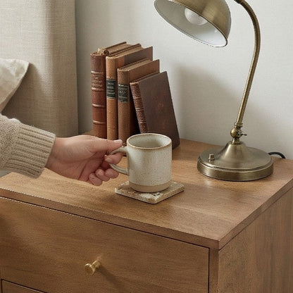 Scandinavian Light Walnut Oslo Bedside Table