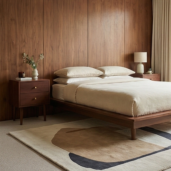 Scandinavian Walnut Oslo Bedside Table