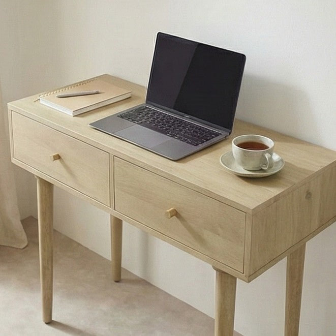 Scandinavian Light Oak Oslo Console, Dressing Table, and Desk