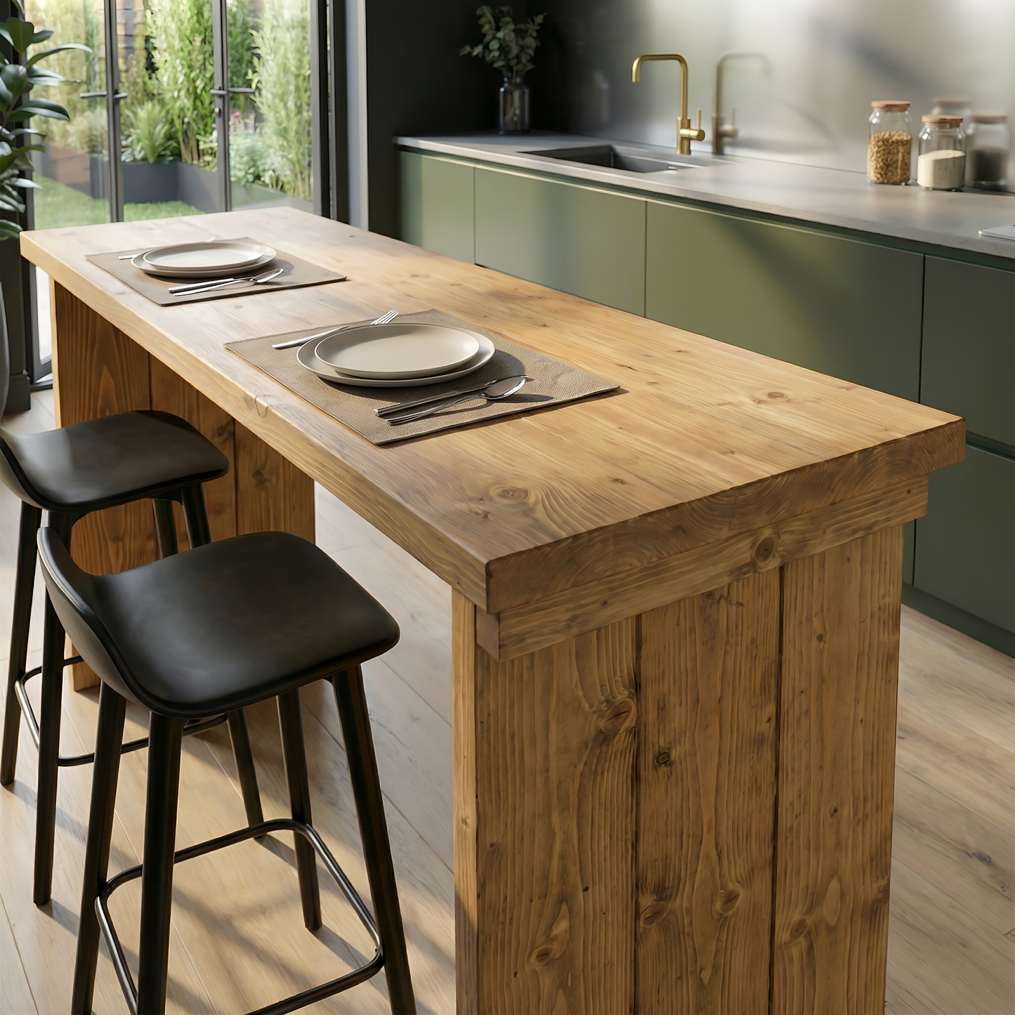 SOLA Solid Wood Dining Table / Breakfast Bar