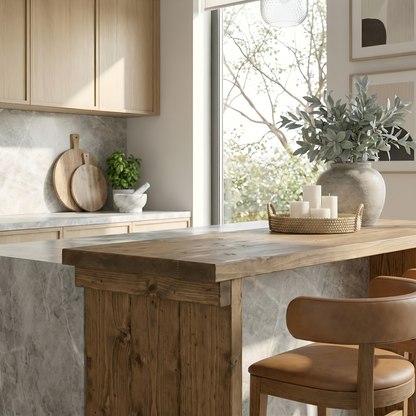 SOLA Solid Wood Dining Table / Breakfast Bar