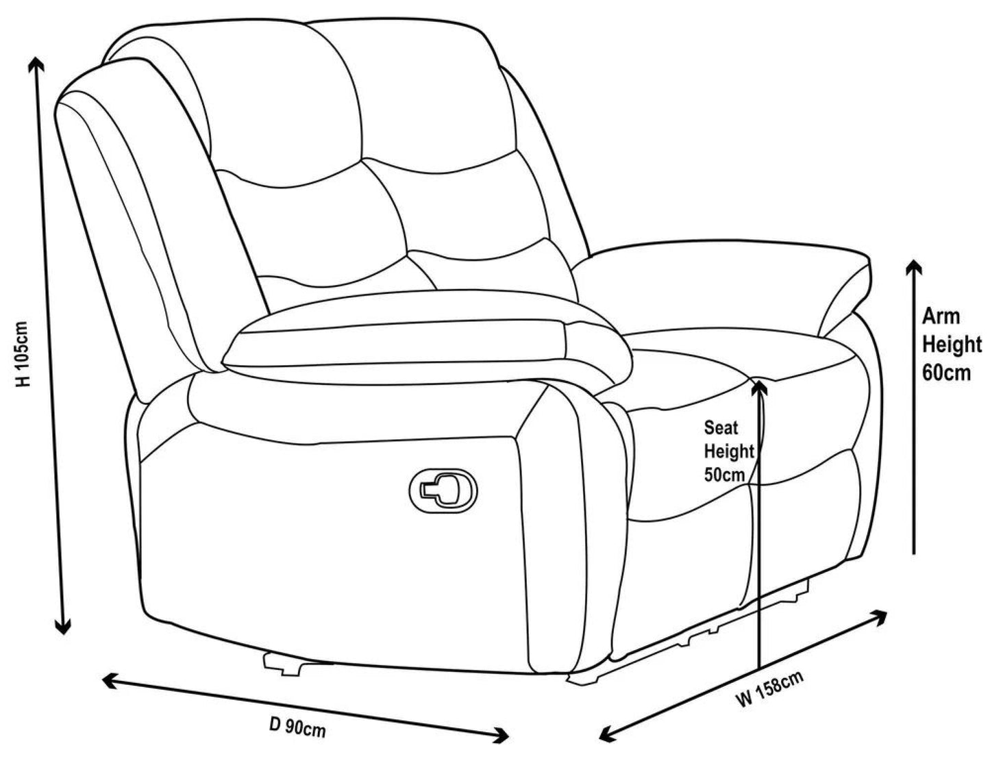 Sydney Grey Fabric 2 Seater