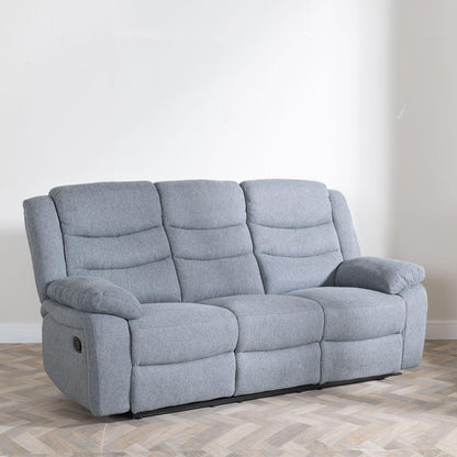 Sydney Grey Fabric 3 Seater