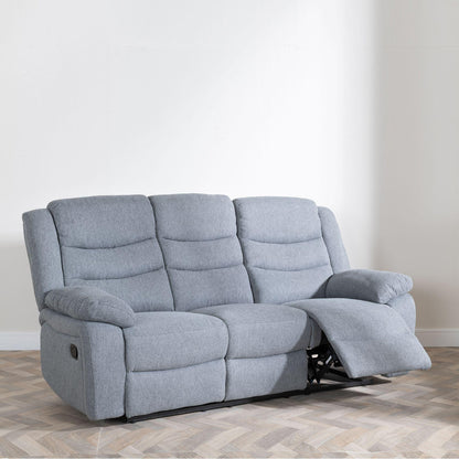 Sydney Grey Fabric 3 Seater