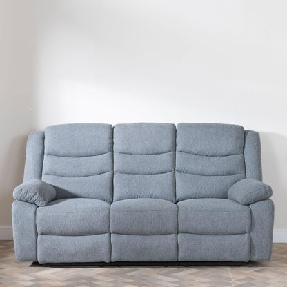 Sydney Grey Fabric 3 Seater