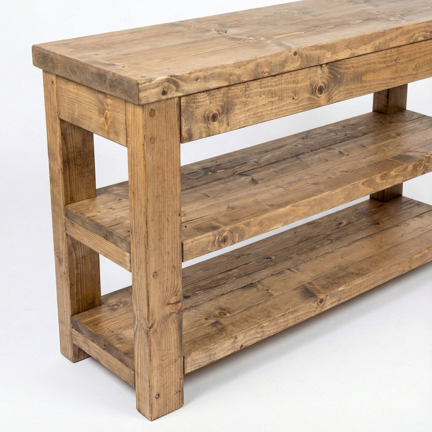 MIRA Solid Wood Console With Shelves