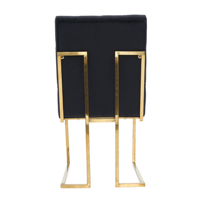 Siena Tufted Velvet Dining Chair – Gold Frame, Modern Accent