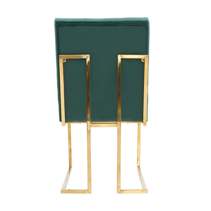 Siena Tufted Velvet Dining Chair – Gold Frame, Modern Accent