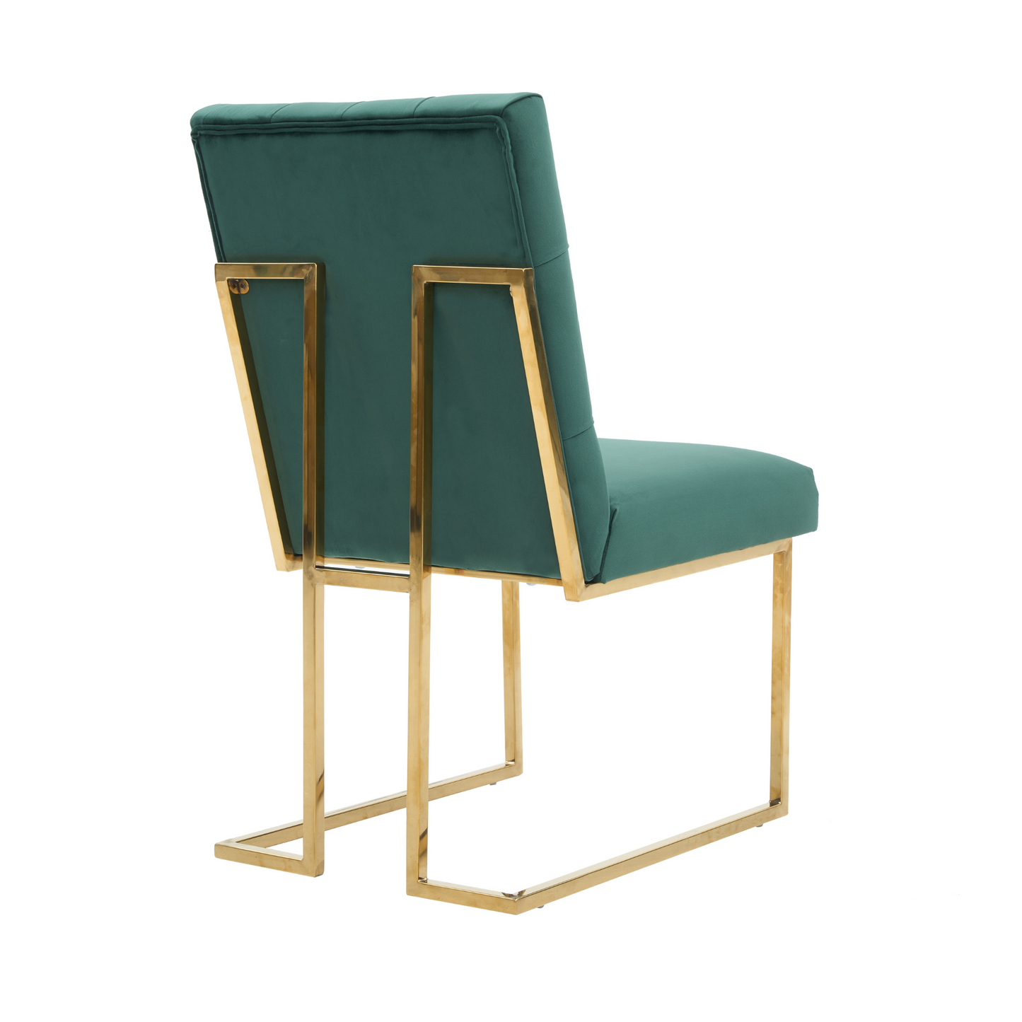 Siena Tufted Velvet Dining Chair – Gold Frame, Modern Accent